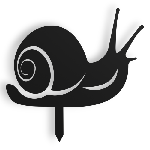 Ozdobny znacznik ogrodowy ze stali, ozdoba ogrodowa ŚLIMAK