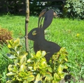 Ozdobny znacznik ogrodowy ze stali, ozdoba ogrodowa ZAJĄC-1