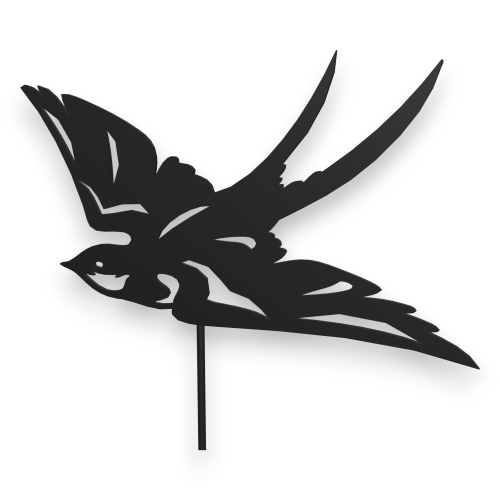 Ozdoba ogrodowa ze stali na rabaty, doniczki - Jaskółka 3