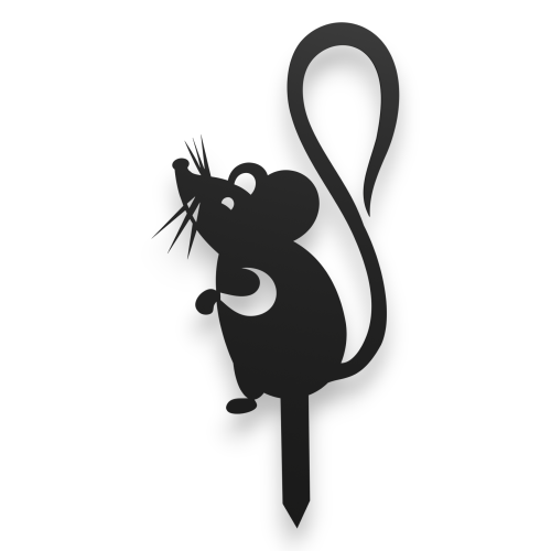 Ozdoba ogrodowa ze stali na rabaty, doniczki - Mysz 3