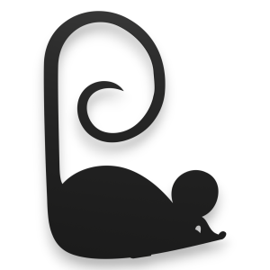 Przykręcana ozdoba ogrodowa ze stali na płot, balustrady  - Mysz 1