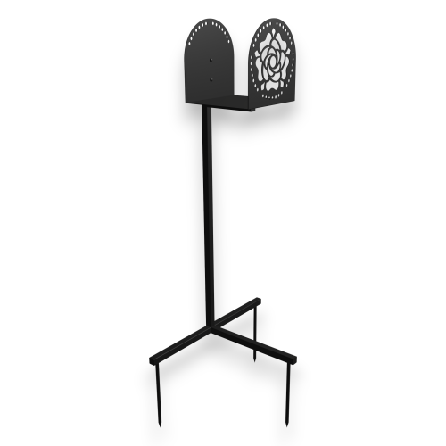 Ozdobny stojak, wieszak na wąż ogrodowy "Róża"