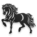Dekor, stalowy obraz, Koń dK-16