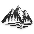 Dekor stalowy z motywem gór, góry dG-2