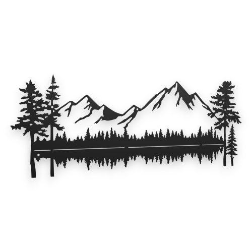 Dekor stalowy z motywem gór, góry dG-3 (XL 100cm)