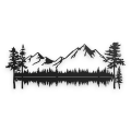 Dekor stalowy z motywem gór, góry dG-3 (XL 100cm)
