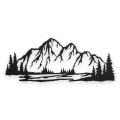 Dekor stalowy z motywem gór, góry dG-4 (XL 100cm)