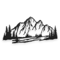 Dekor stalowy z motywem gór, góry dG-4 (XL 100cm)