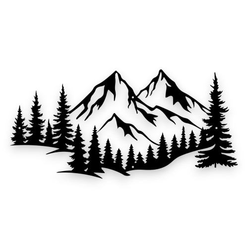 Dekor stalowy z motywem gór, góry dG-5 (XL 100cm)