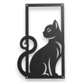 Dekor stalowy na ścianę, kot - cz.1 serii dKot-2