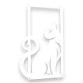 Dekor stalowy na ścianę, kot - cz.1 serii dKot-2
