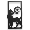 Dekor stalowy na ścianę, kot - cz.2 serii dKot-2 