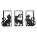 Dekor stalowy na ścianę, kot - cz.2 serii dKot-2 