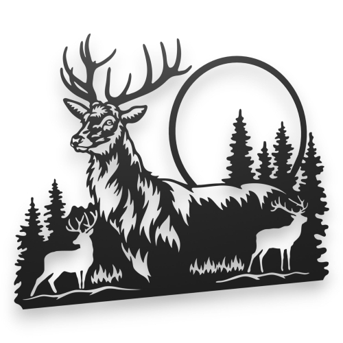 Dekor stalowy na ścianę Jeleń dJ-8