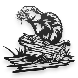 Dekor stalowy na ścianę Bóbr - dBobr-2