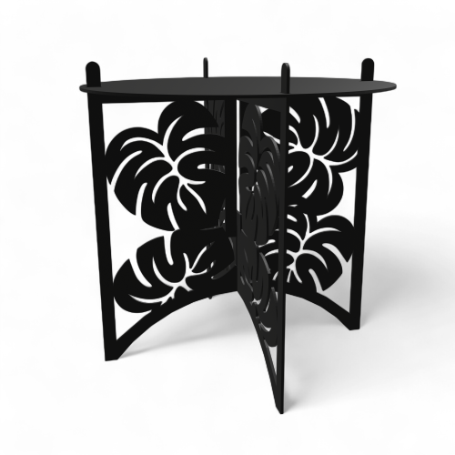 Składany, ozdobny kwietnik stalowy "Monstera-1" 