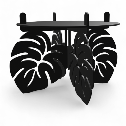 Składany, ozdobny kwietnik stalowy "Monstera-2"