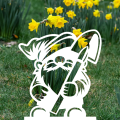Ozdoba ogrodowa ze stali, krasnal ogrodowy - Skrzat - 1