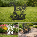 Ozdoba ogrodowa ze stali, krasnal ogrodowy - Skrzat - 1
