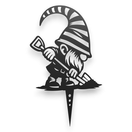 Ozdoba ogrodowa ze stali, krasnal ogrodowy - Skrzat - 2