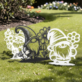 Ozdoba ogrodowa ze stali, krasnal ogrodowy - Skrzat - 4