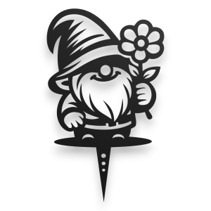 Ozdoba ogrodowa ze stali, krasnal ogrodowy - Skrzat - 6