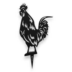Ozdoba ogrodowa ze stali, dekoracja ogrodu - Kogut - 1