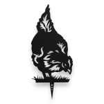 Ozdoba ogrodowa ze stali, dekoracja ogrodu - Kura - 5