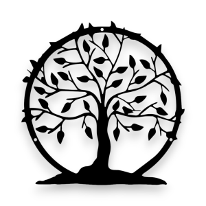 Dekor stalowy na ścianę Drzewo Szczęścia dD-3