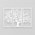Dekor stalowy, tryptyk - Rozłożyste drzewo - dD-5