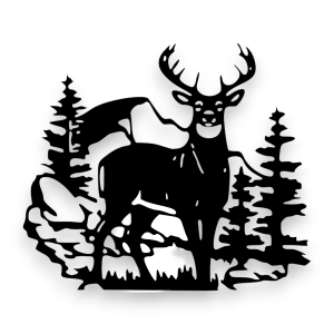Dekor stalowy na ścianę Jeleń dJ-2