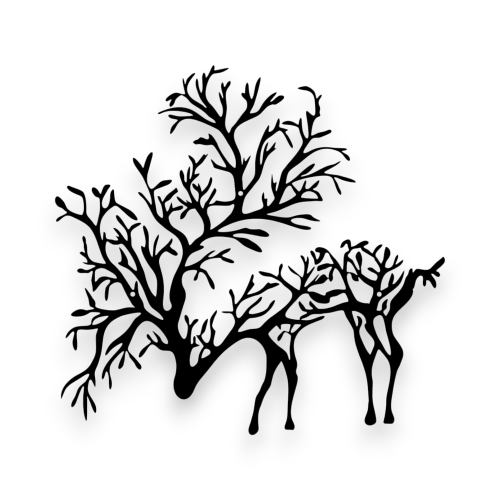 Dekor stalowy na ścianę Jeleń dJ-6