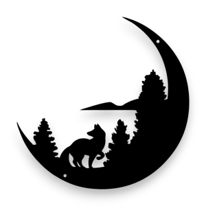 Dekor stalowy na ścianę Księżycowy Lis -  dL-6