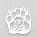 Dekor stalowy na ścianę Łapa niedźwiedzia - dM-1