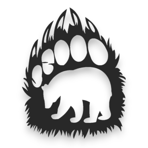 Dekor stalowy na ścianę Łapa niedźwiedzia - dM-9