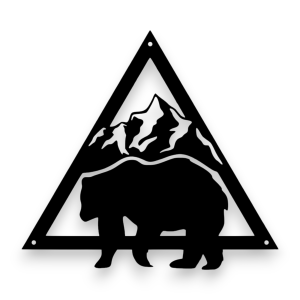 Dekor stalowy na ścianę Niedźwiedź - dM-5