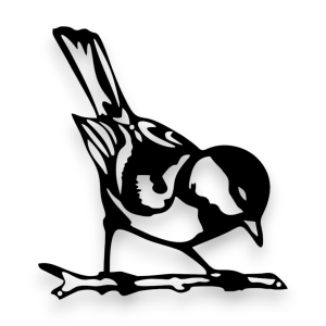 Dekor stalowy na ścianę - Sikorka -  dP- 5