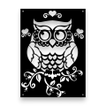 Dekor stalowy na ścianę ptaki, Sówka dS-2