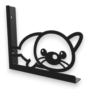 Stalowe, ozdobne wsporniki półki 25 cm - Foczka pF-1 2szt