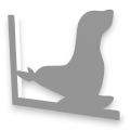 Stalowe, ozdobne wsporniki półki 25 cm - Foka - pF-3 2szt