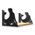 Stalowe, ozdobne wsporniki półki 25 cm - Foka - pF-4 2szt