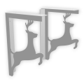 Stalowe, ozdobne wsporniki półki 20 cm - Jeleń- pJ-1 2szt