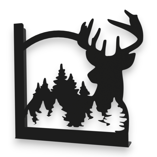 Stalowe, ozdobne wsporniki półki 20 cm - Jeleń- pJ-2 2szt