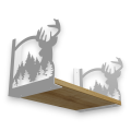 Stalowe, ozdobne wsporniki półki 20 cm - Jeleń- pJ-2 2szt