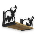 Stalowe, ozdobne wsporniki półki 20 cm - Jeleń- pJ-2 2szt