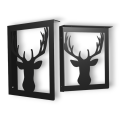 Stalowe, ozdobne wsporniki półki 20 cm - Jeleń- pJ-3d 2szt