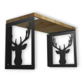 Stalowe, ozdobne wsporniki półki 20 cm - Jeleń- pJ-3d 2szt