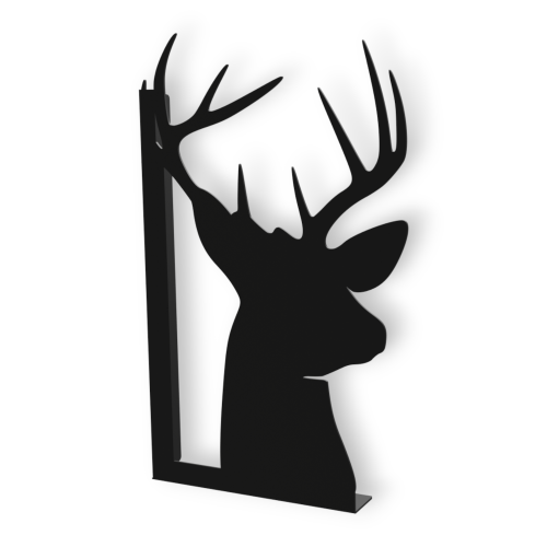 Stalowe, ozdobne wsporniki półki 20 cm - Jeleń - pJ-4g 2szt