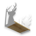 Stalowe, ozdobne wsporniki półki 20 cm - Jeleń - pJ-4g 2szt
