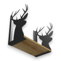 Stalowe, ozdobne wsporniki półki 20 cm - Jeleń - pJ-4g 2szt